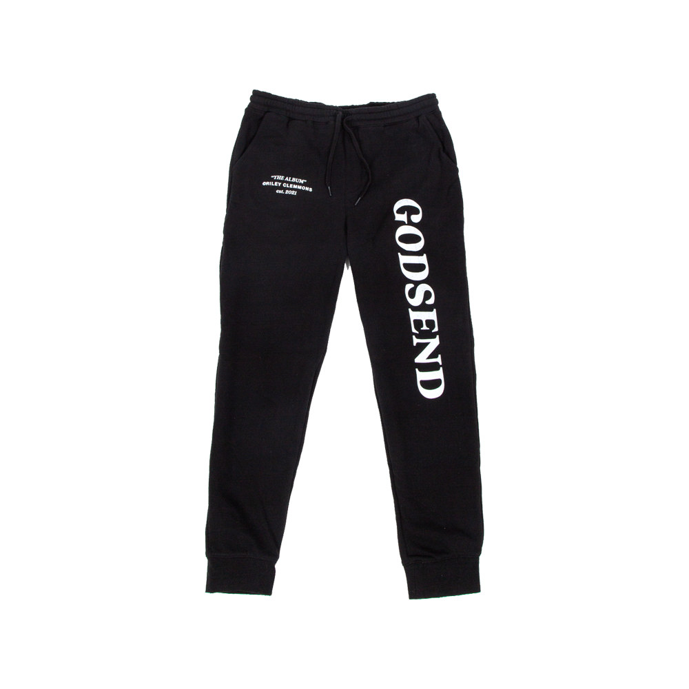 Godsend black sweatpants Riley Clemmons